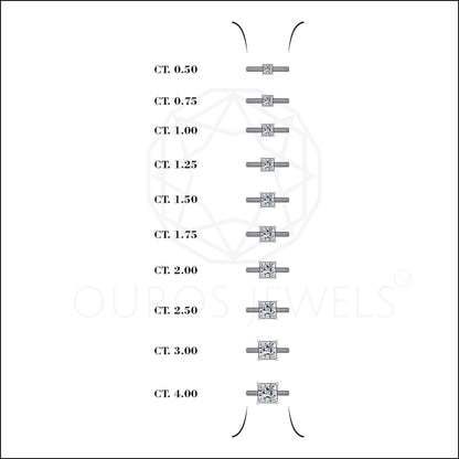 Princess Diamond Solitaire Accent Engagement Ring Rings