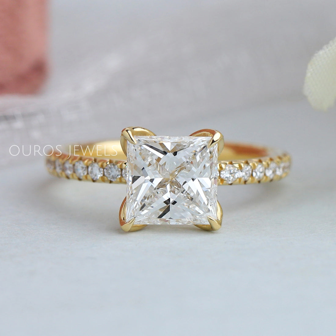 Princess Cut Solitaire Diamond Engagement Ring