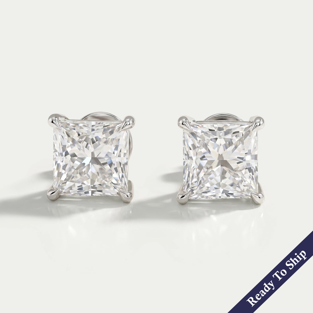Princess Lab Grown Diamond Stud Earrings