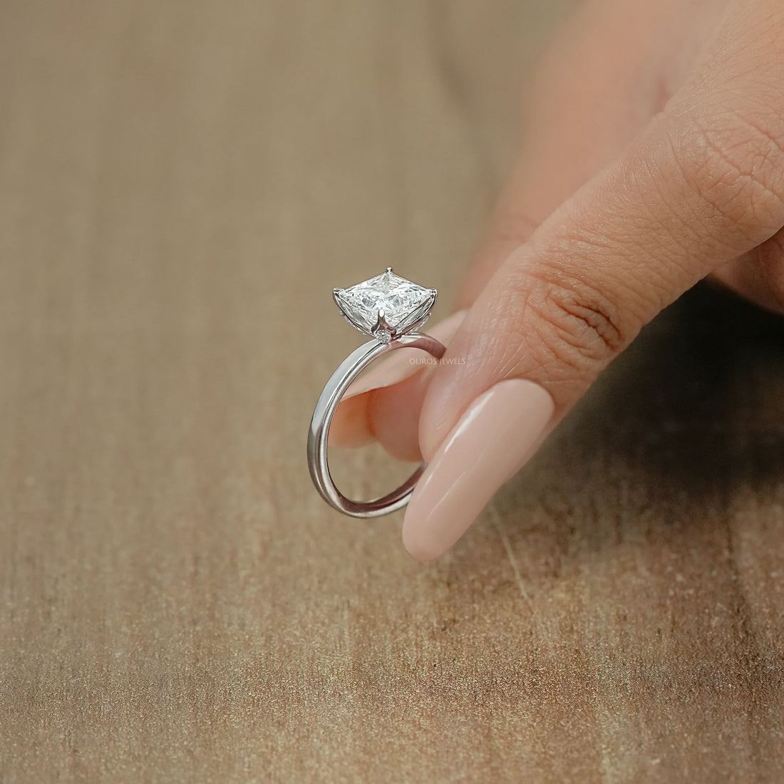 Princess Lab Grown Diamond Tulip Ring Ring