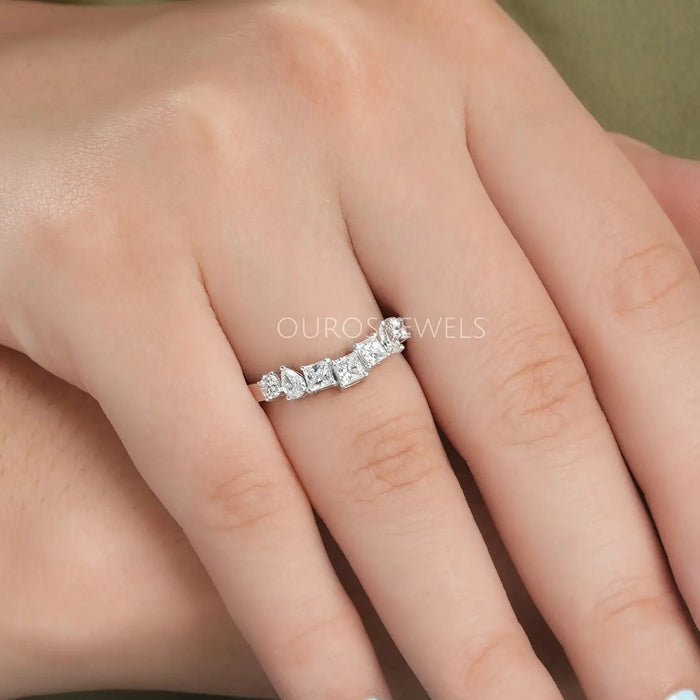 7 Multi Shape Diamond Wedding Ring