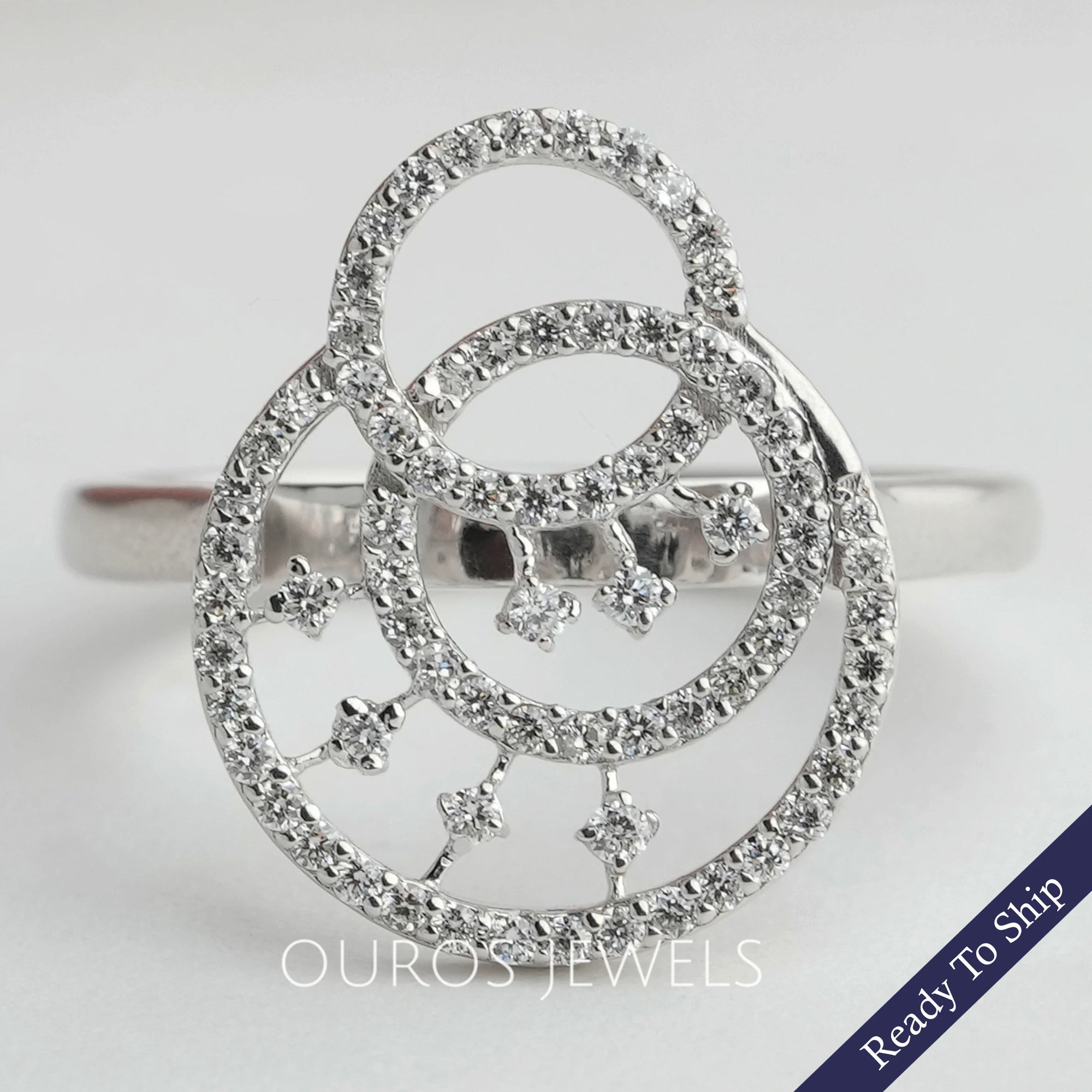 Round Diamond Circle Wedding Ring