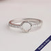 Octagon portrait cut lab grown diamond engagement ring in 925 sterling silver