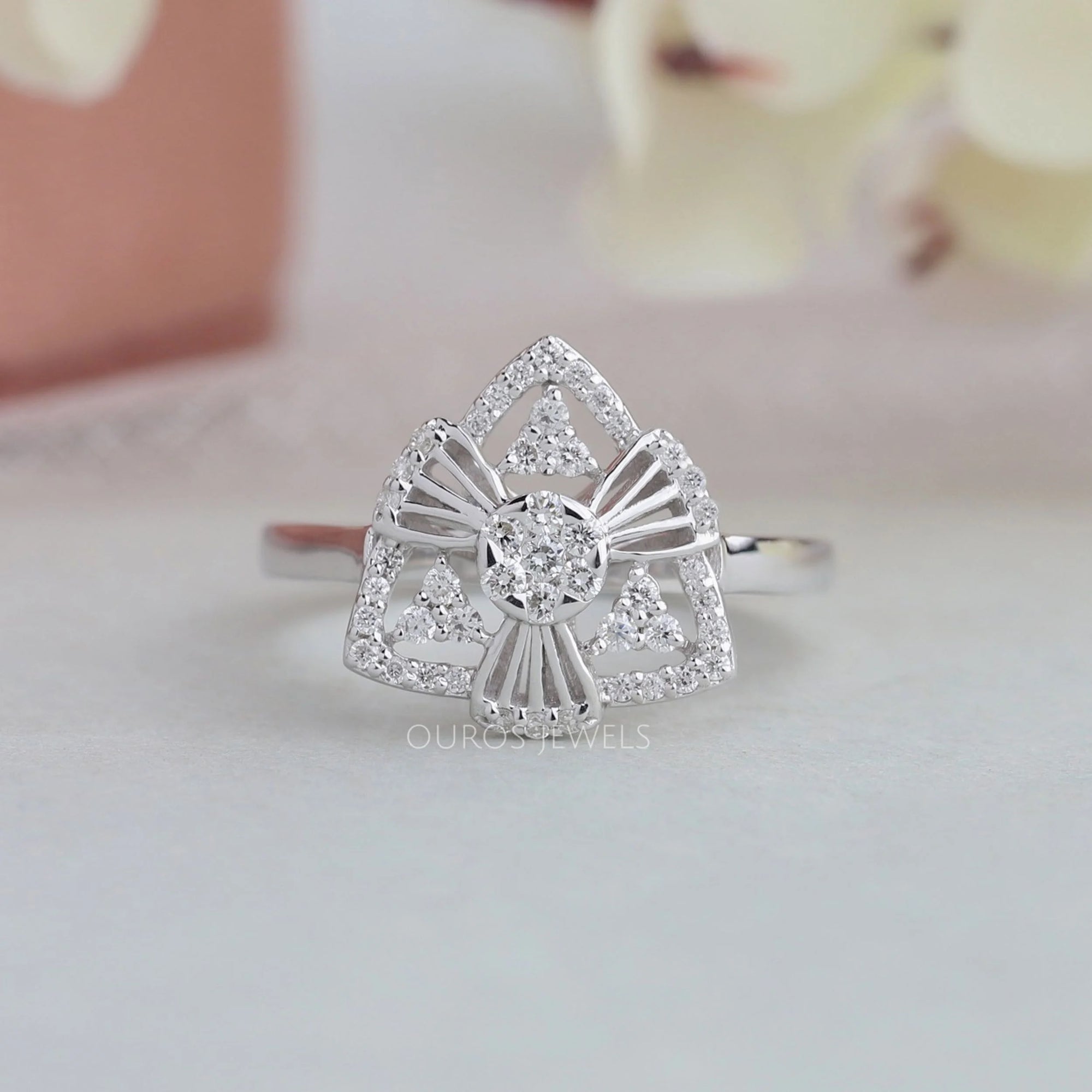 Triangle Shape Bridal Engagement Ring