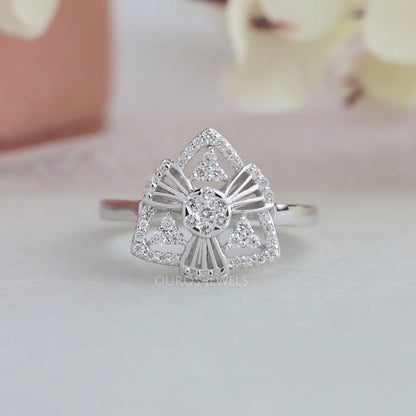 Triangle Shape Bridal Engagement Ring