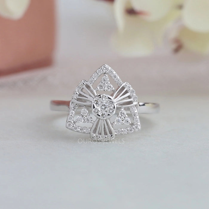 Triangle Shape Bridal Engagement Ring