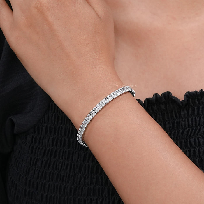 Radiant Cut Lab Grown Diamond Tennis Bracelet