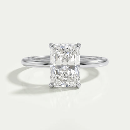 Radiant Cut Solitaire Diamond Engagement Ring Ring