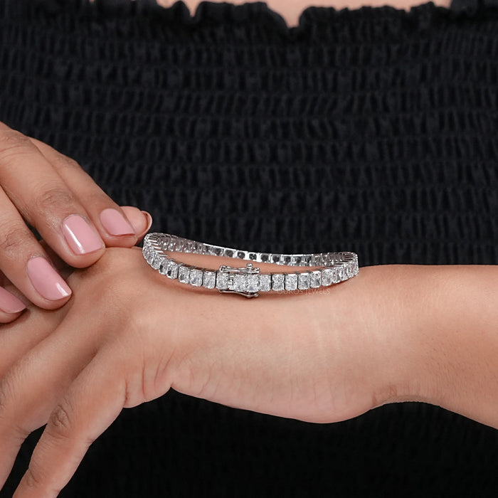 Radiant Cut Lab Grown Diamond Tennis Bracelet