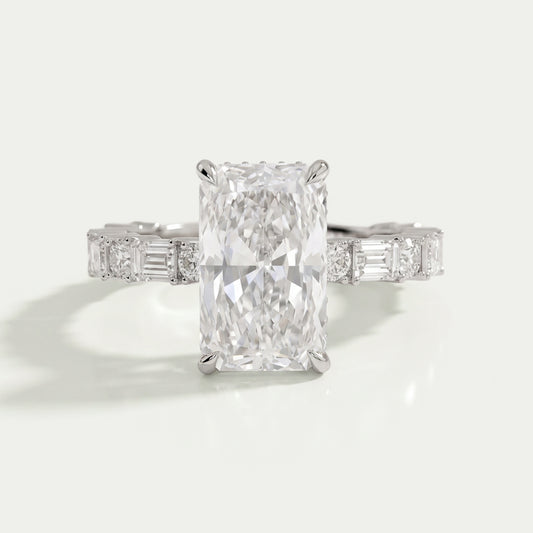 Radiant Cut Lab Diamond Engagement Ring Ring