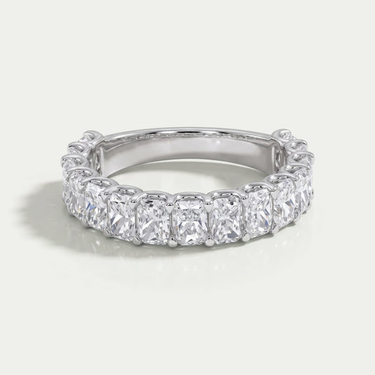 Radiant Cut Lab Grown Diamond Eternity Anniversary Band Ring