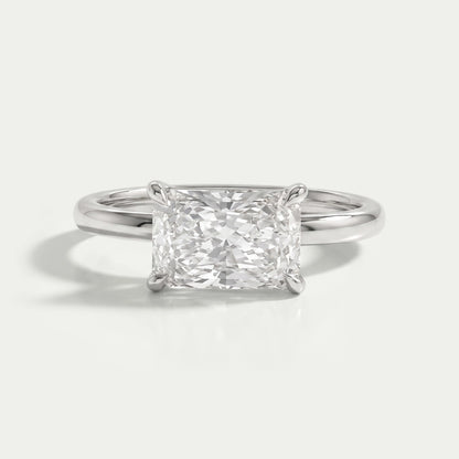 East West Radiant Lab Diamond Solitaire Ring Rings