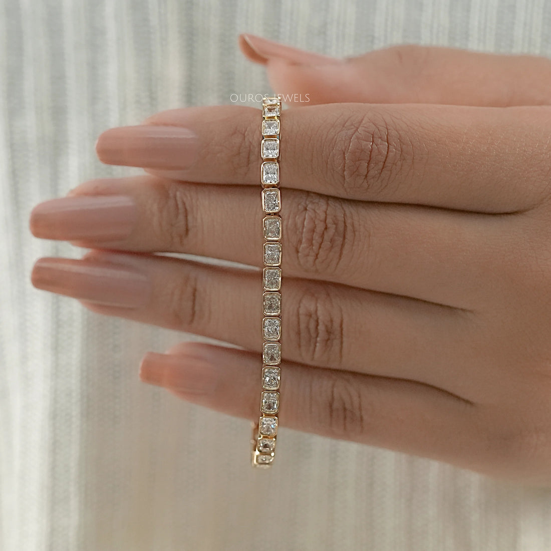 East West Radiant Lab Diamond Tennis Bracelet Bracelet