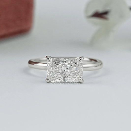 East West Radiant Lab Diamond Solitaire Ring Rings