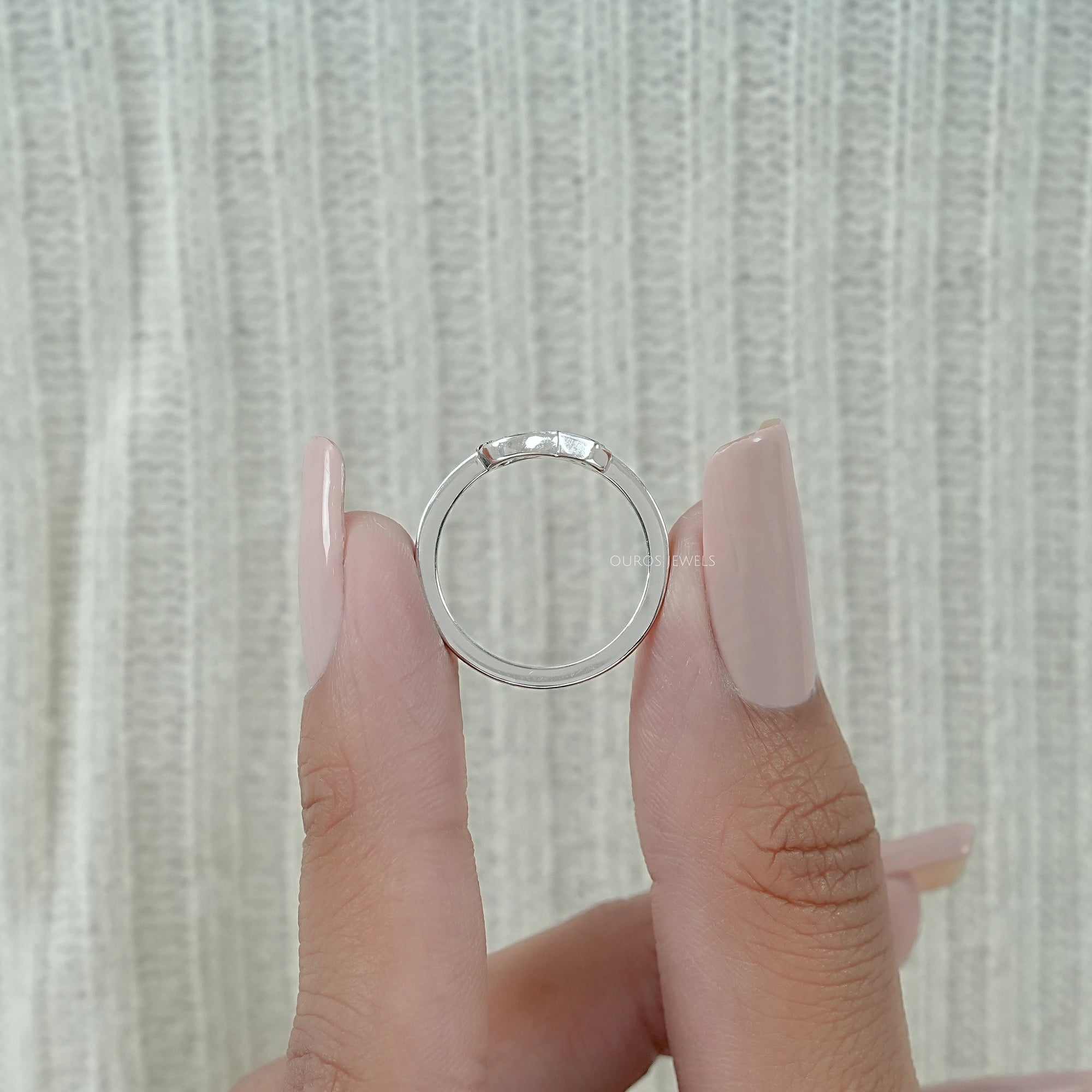 Red Round Gemstone Cancer Ribbon Ring Ring