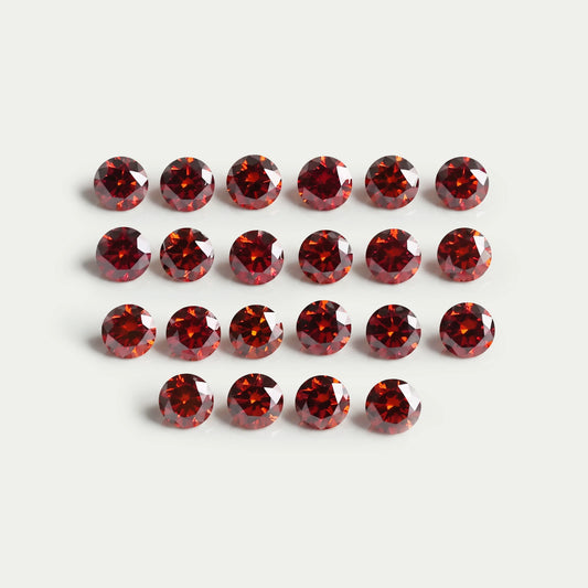 Red Round Cut Lab Grown Diamonds