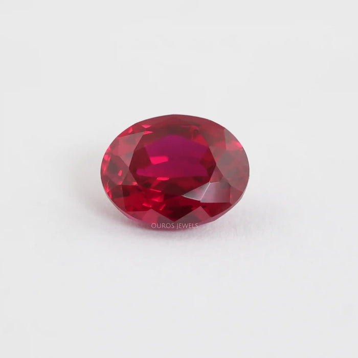 Zambian Oval Red Lab Gemstone