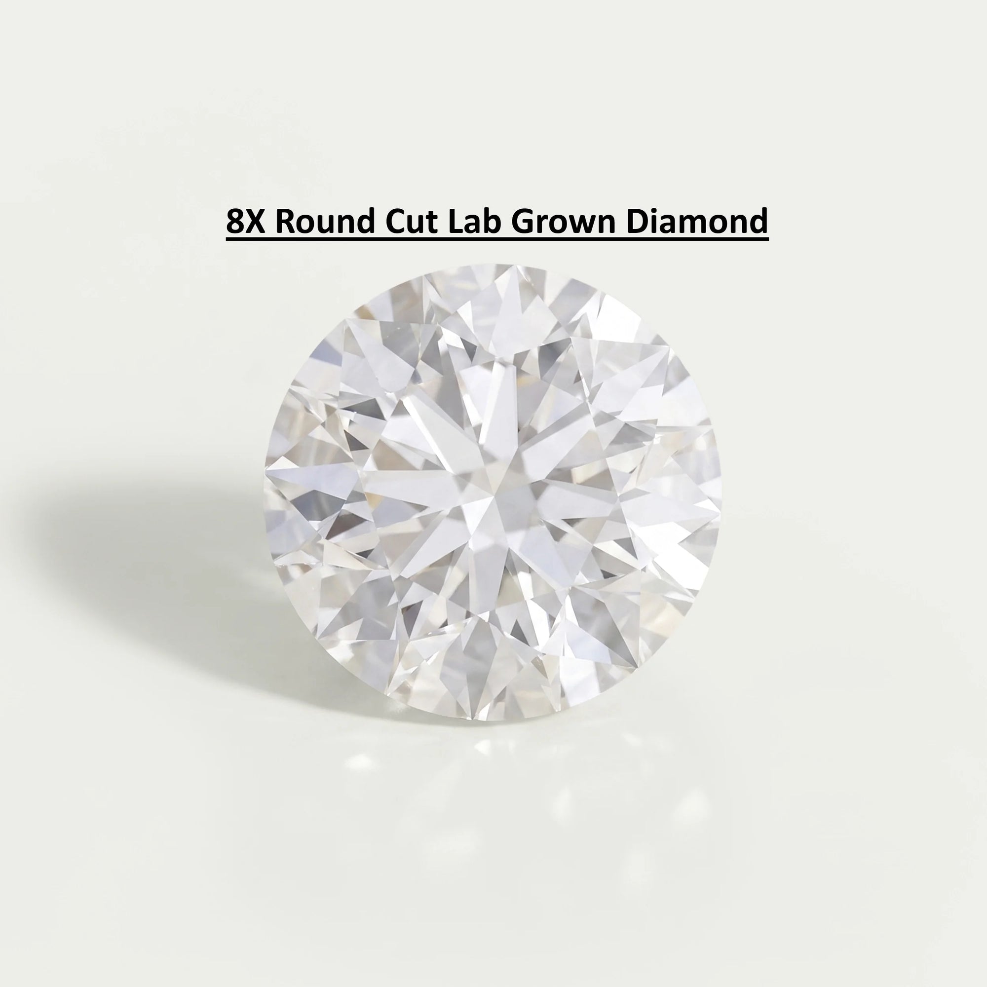 8X Cut Round Lab Grown Diamond Loose