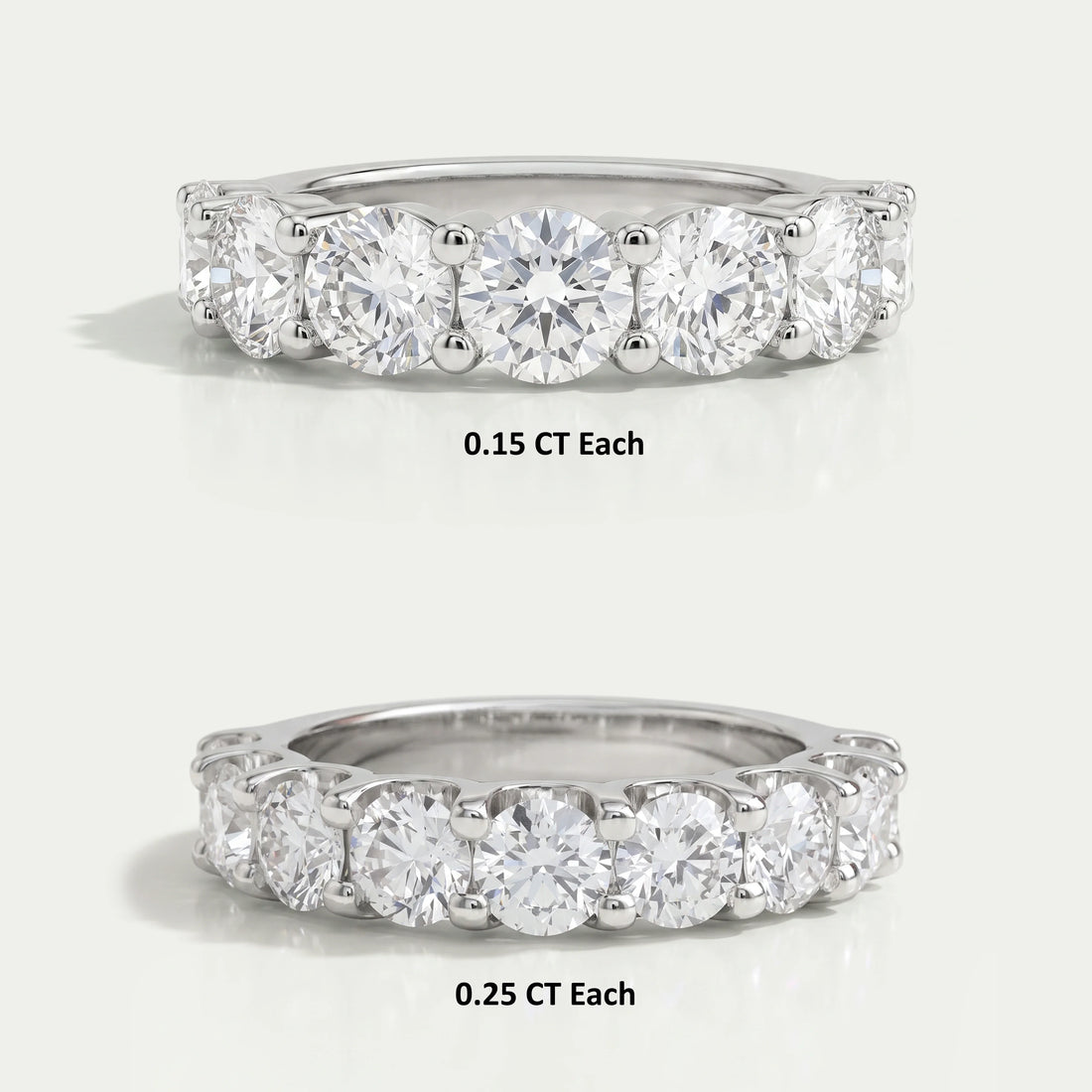 Brilliant Round Diamond Half Eternity Band
