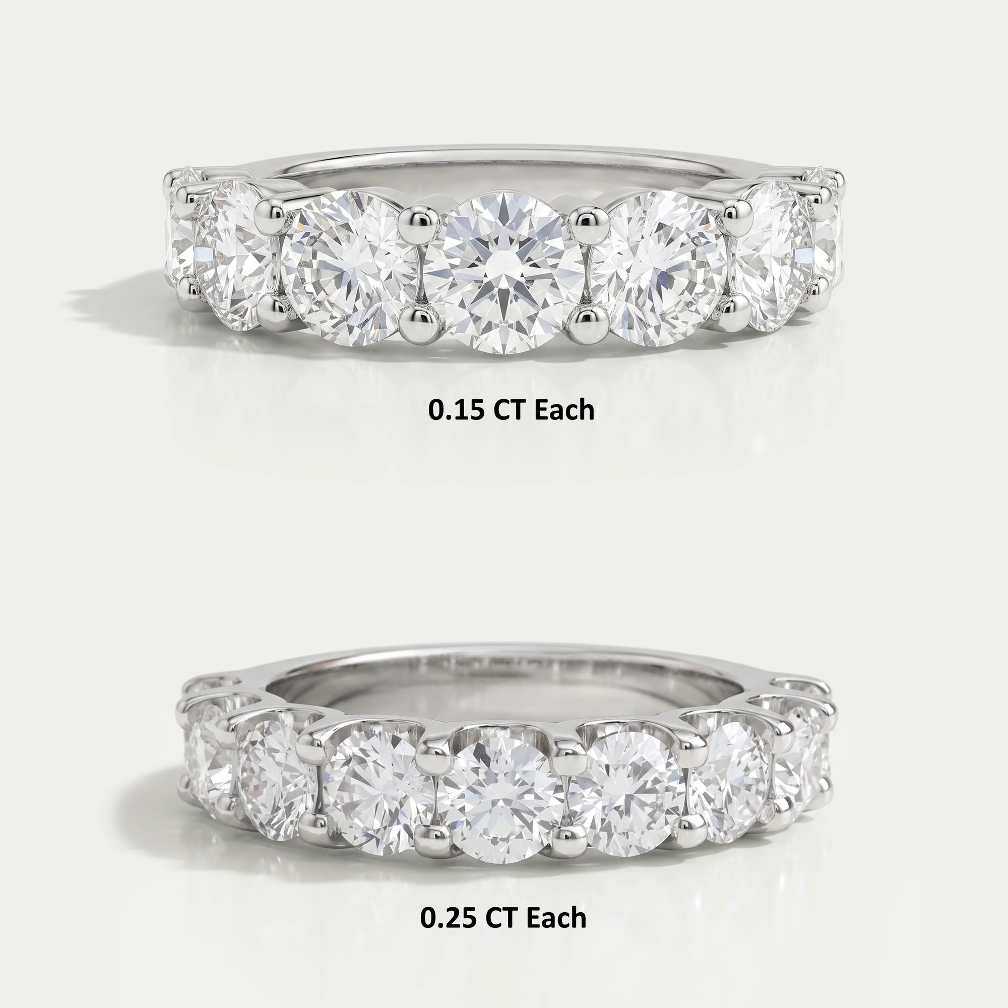Brilliant Round Diamond Half Eternity Band
