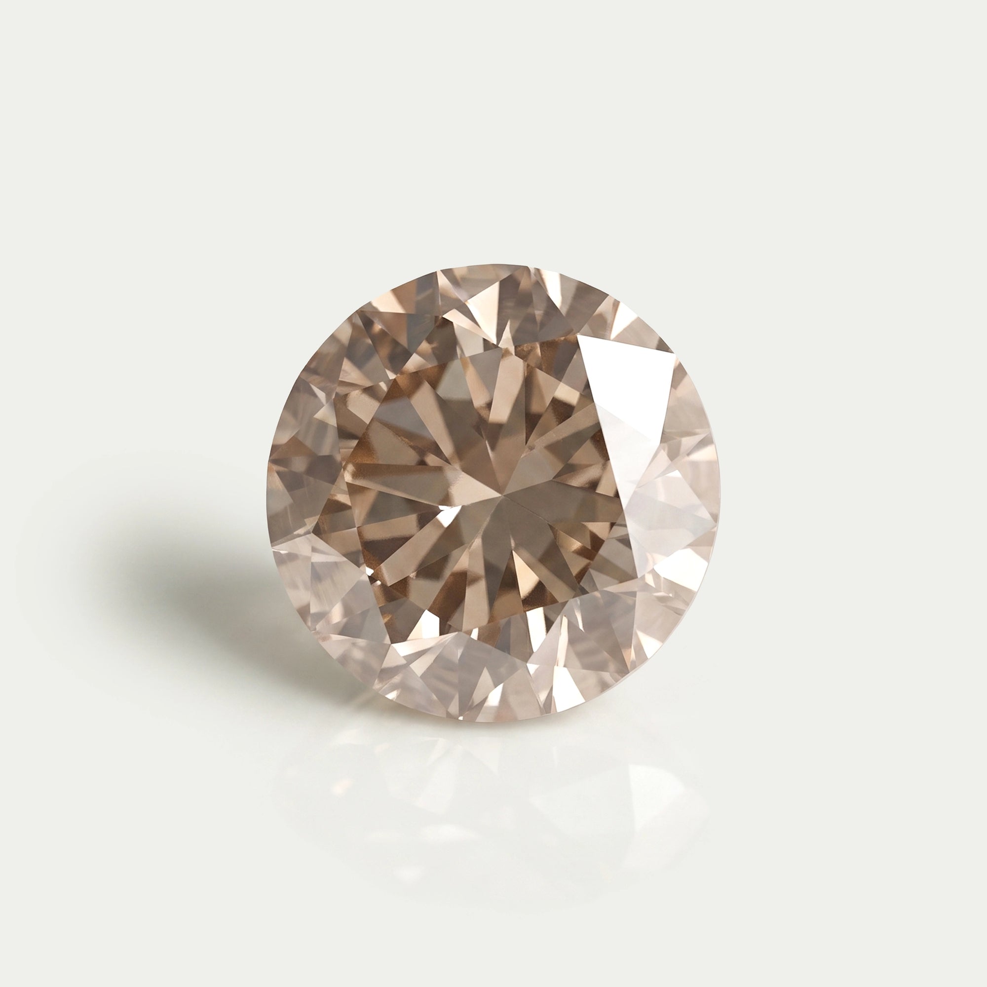 Round Cut Brown Lab Grown Diamond Loose