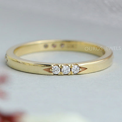 Round Cut Dainty Wedding Ring