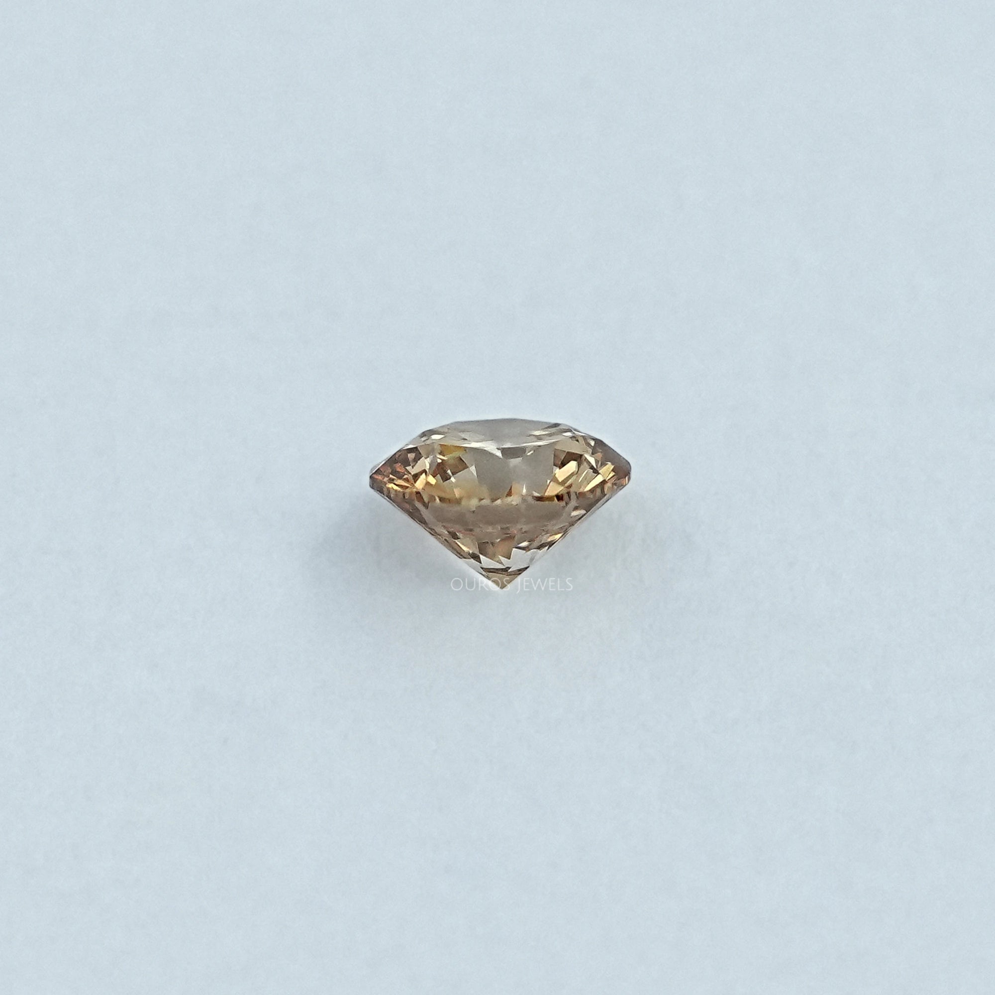 Round Cut Lab Diamond Champagne Loose Loose