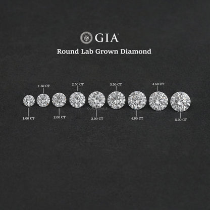 Certified Round Cut Lab Grown Loose Diamond Loose