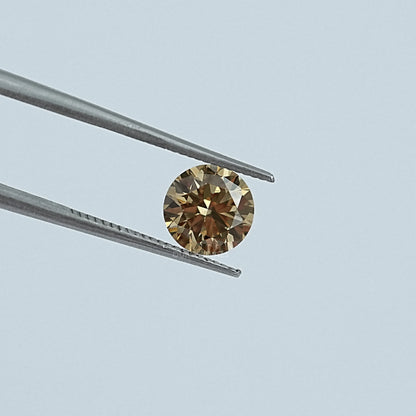 Round Cut Lab Diamond Champagne Loose Loose