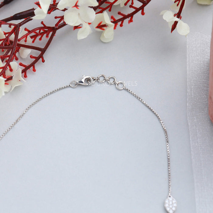 Floral Diamond Wedding Necklace for Brides