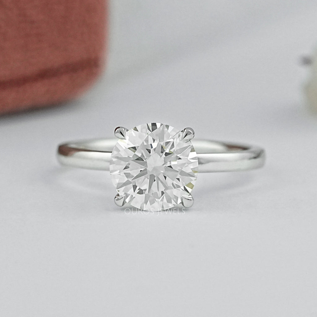IGI Certified Round Lab Grown Diamond Solitaire Engagement Ring