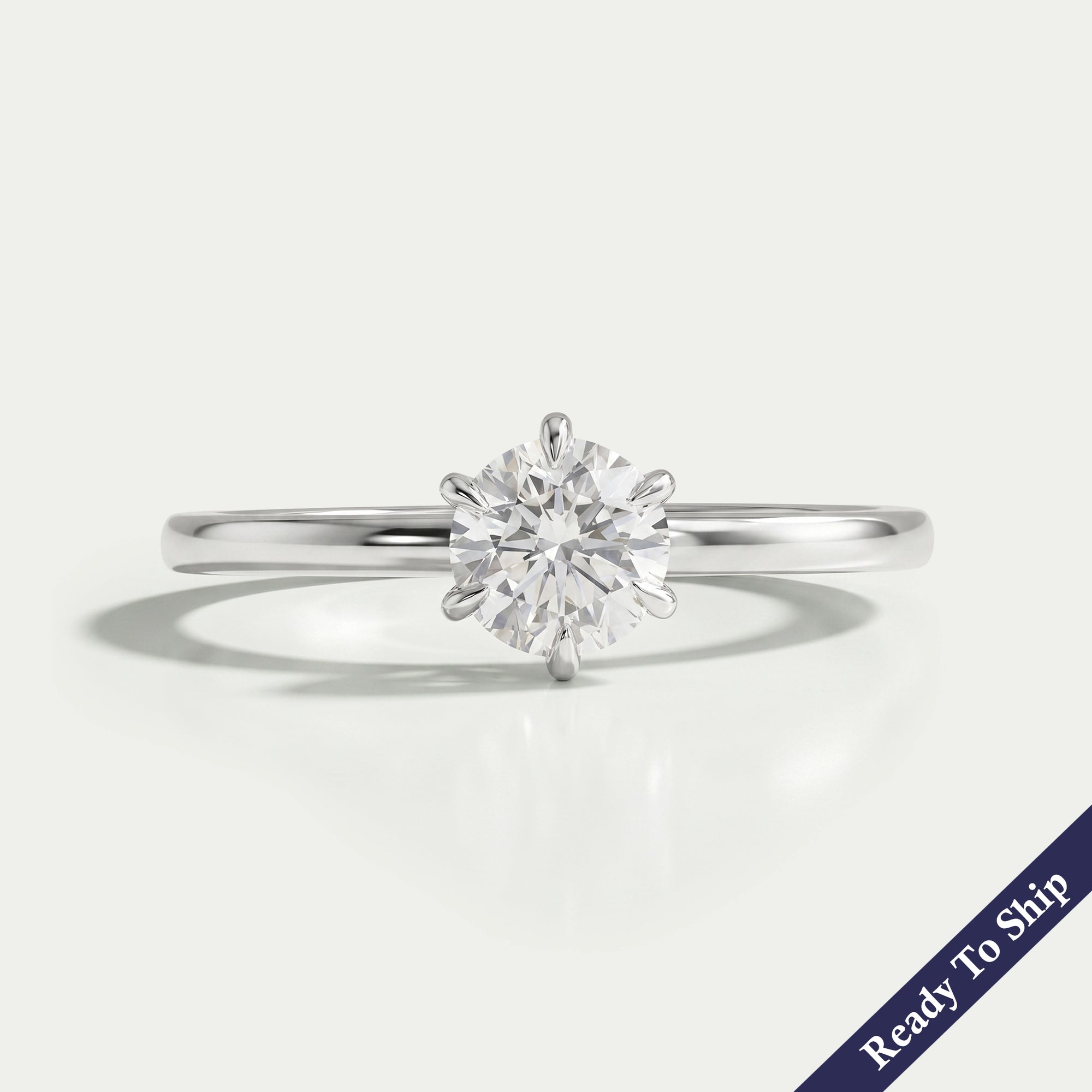 Round Cut Solitaire Diamond Engagement Ring Ring