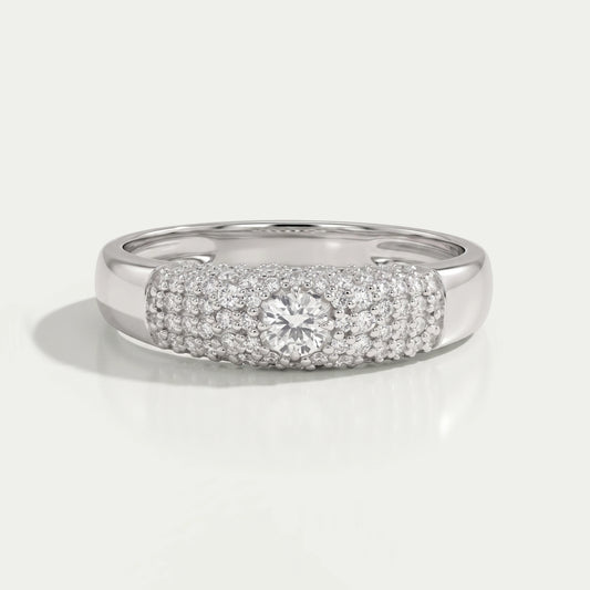 Mens Brilliant Round Cluster Diamond Ring