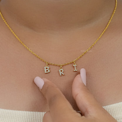 BRI Letter Customize Round Lab Pendant