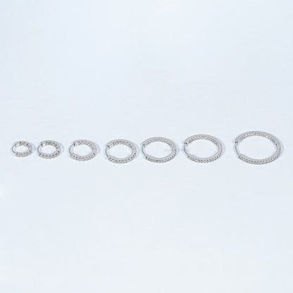 Lab Grown Round Diamond Hoop Earrings Earring