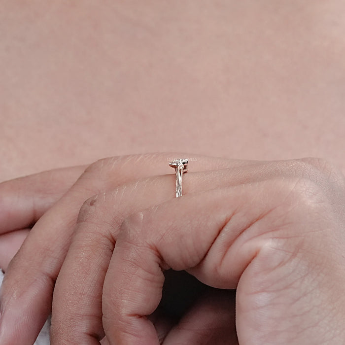 Round Lab Diamond Cat Face Engagement Ring