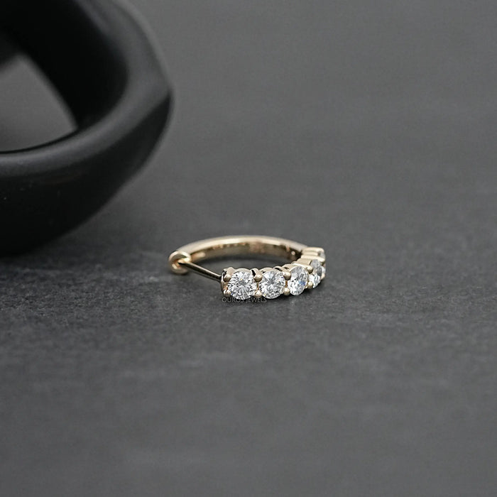 Huggie Hoop Diamond Earrings For Men