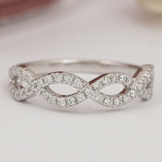 Round Cut Lab Grown Diamond Infinity Band Ring