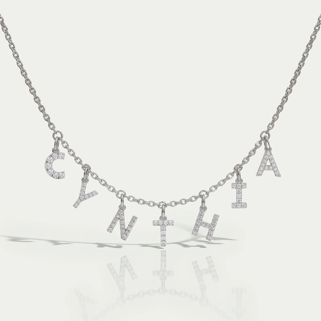 CYNTHIA Letter Round Lab Customize Necklace Necklaces