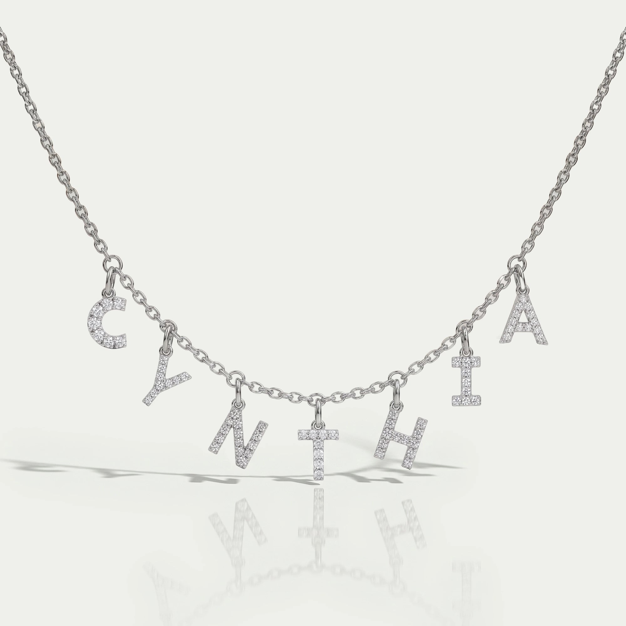 CYNTHIA Letter Round Lab Customize Necklace Necklaces
