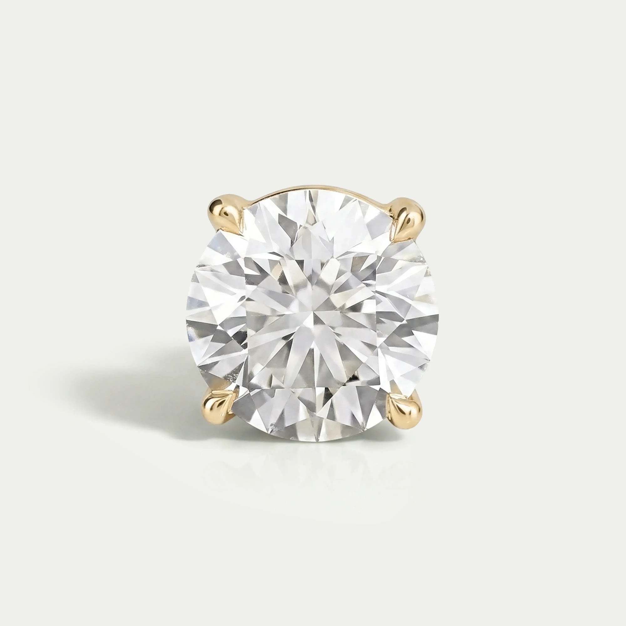 Round Cut Solitaire Stud Earrings For Men Earring