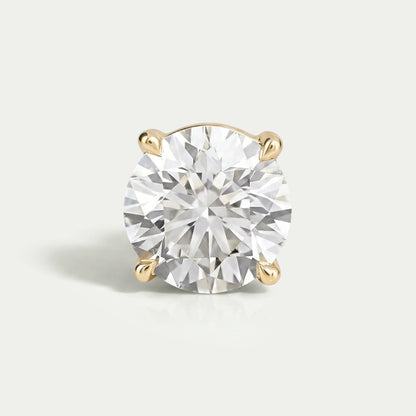 Round Cut Solitaire Stud Earrings For Men Earring