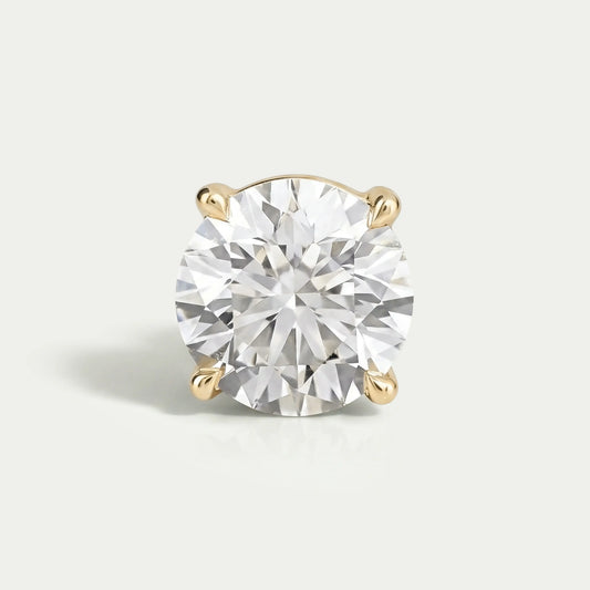 Lab Grown Solitaire Diamond Earrings for Men