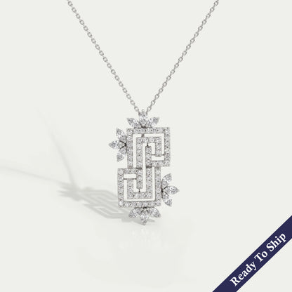 Round Diamond Mine Knot Pendant