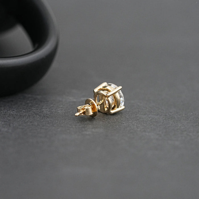 Lab Grown Solitaire Diamond Earrings for Men