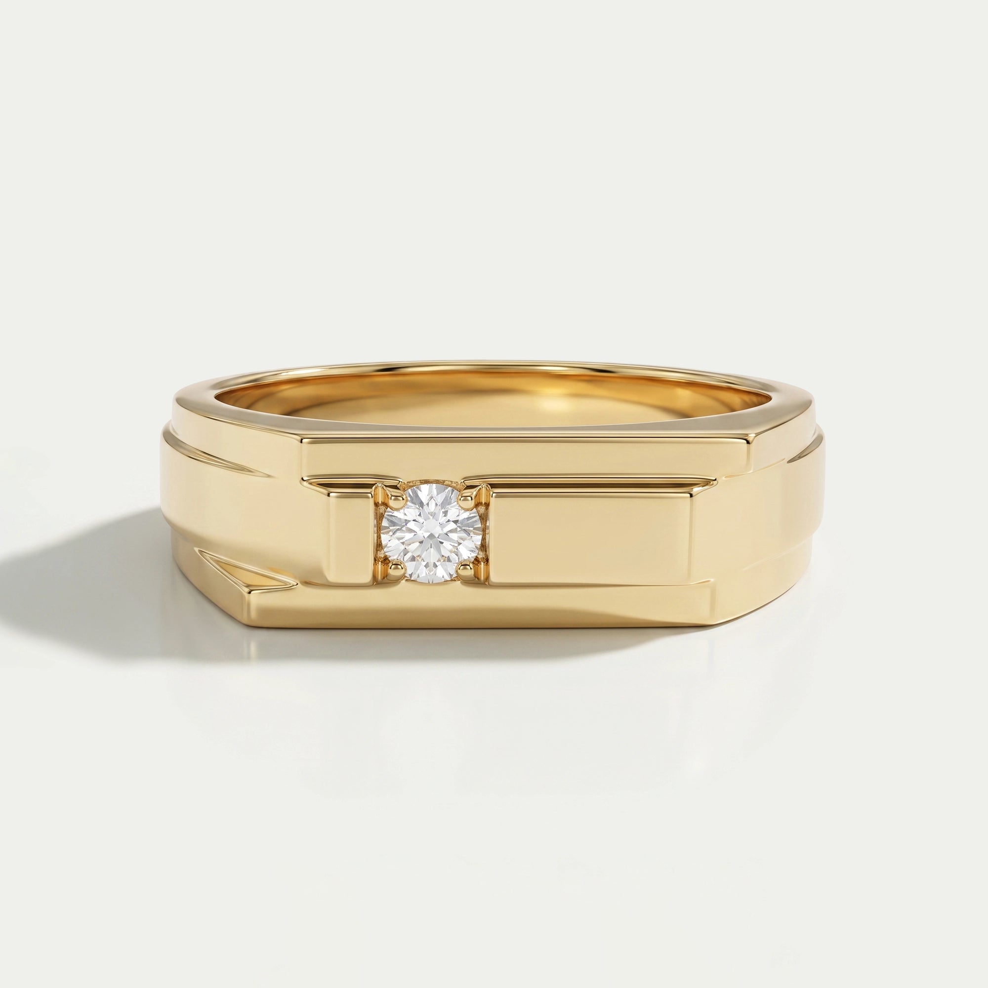 Round Cut Lab Grown Diamond Promise Ring For Men's