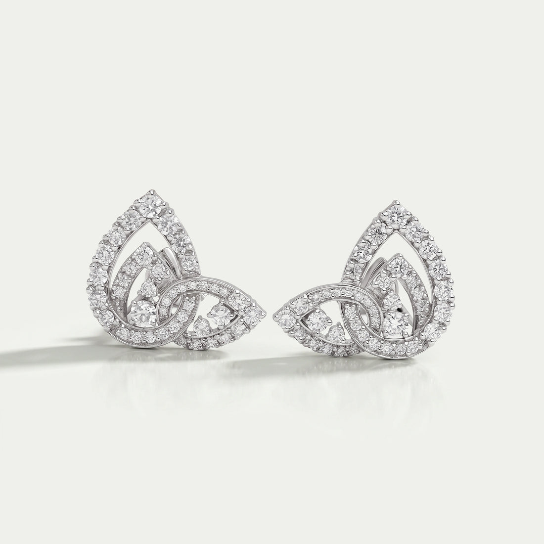 Round Cluster Diamond Clip On Back Earrings Earring