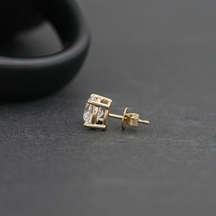 Lab Grown Solitaire Diamond Earrings for Men