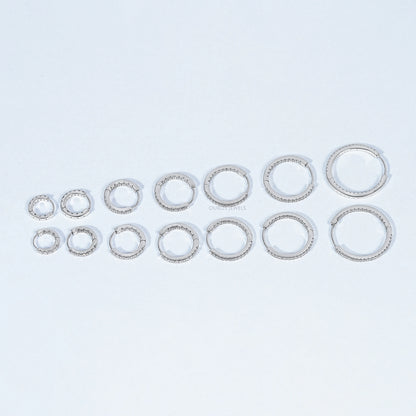 Lab Grown Round Diamond Hoop Earrings Earring