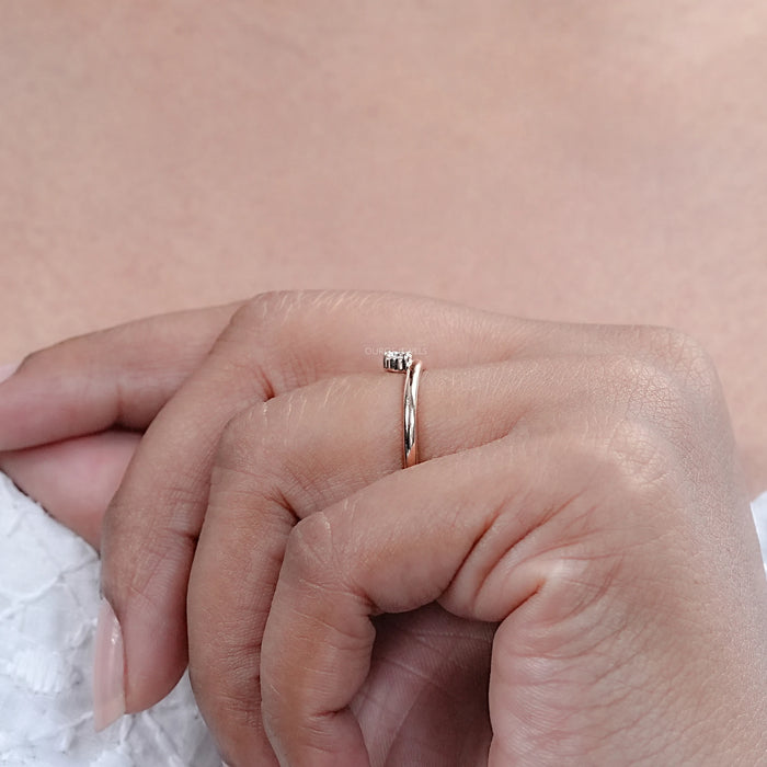 Round Lab Diamond  Solitaire Engagement  Ring